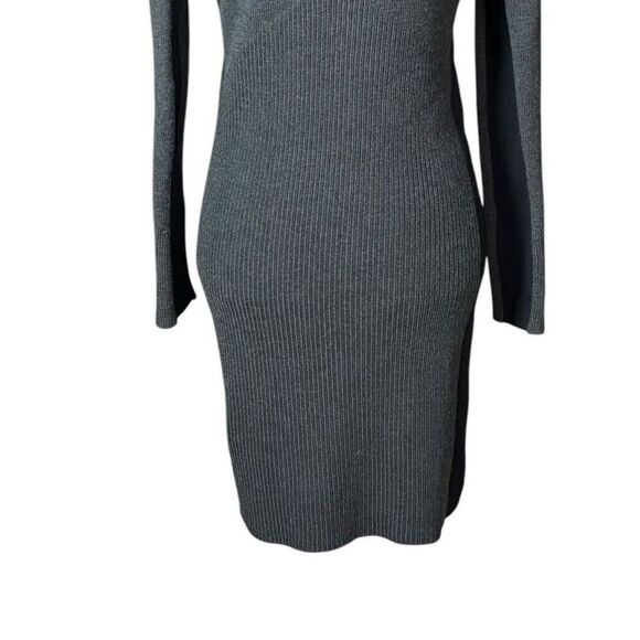 Athleta Mesa Hybrid Sweater Dress Turtleneck Wool Size Small Black Minimalist - Picture 6 of 10